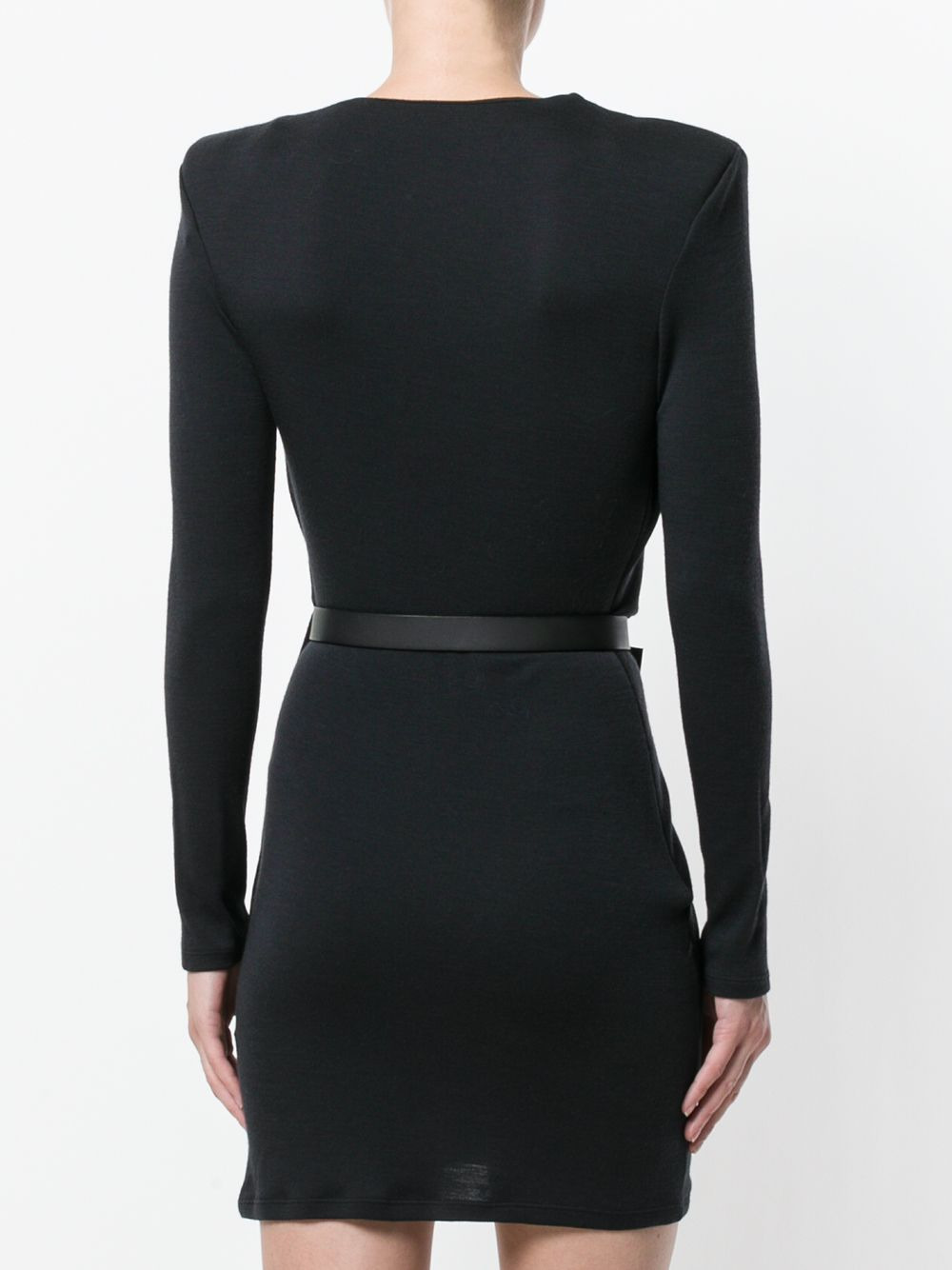 v-neck crossover dress - 4