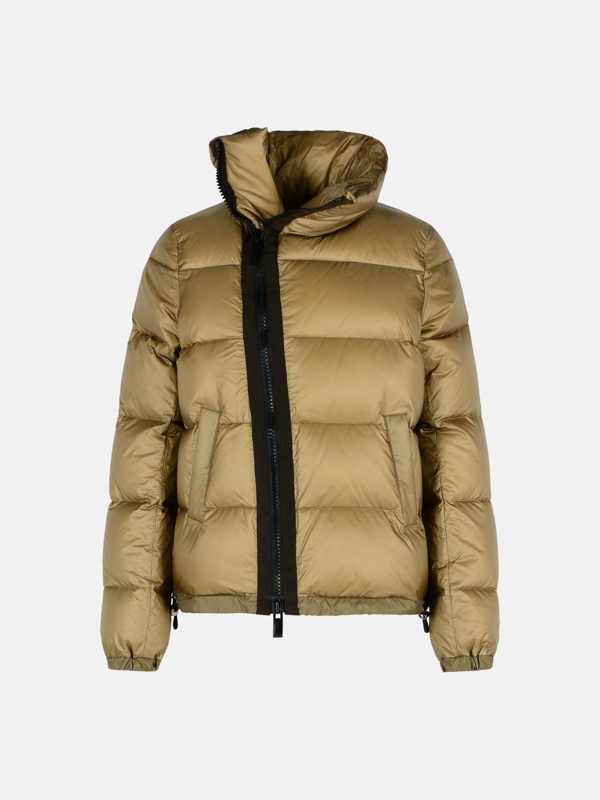 BEIGE POLYAMIDE DOWN JACKET - 1