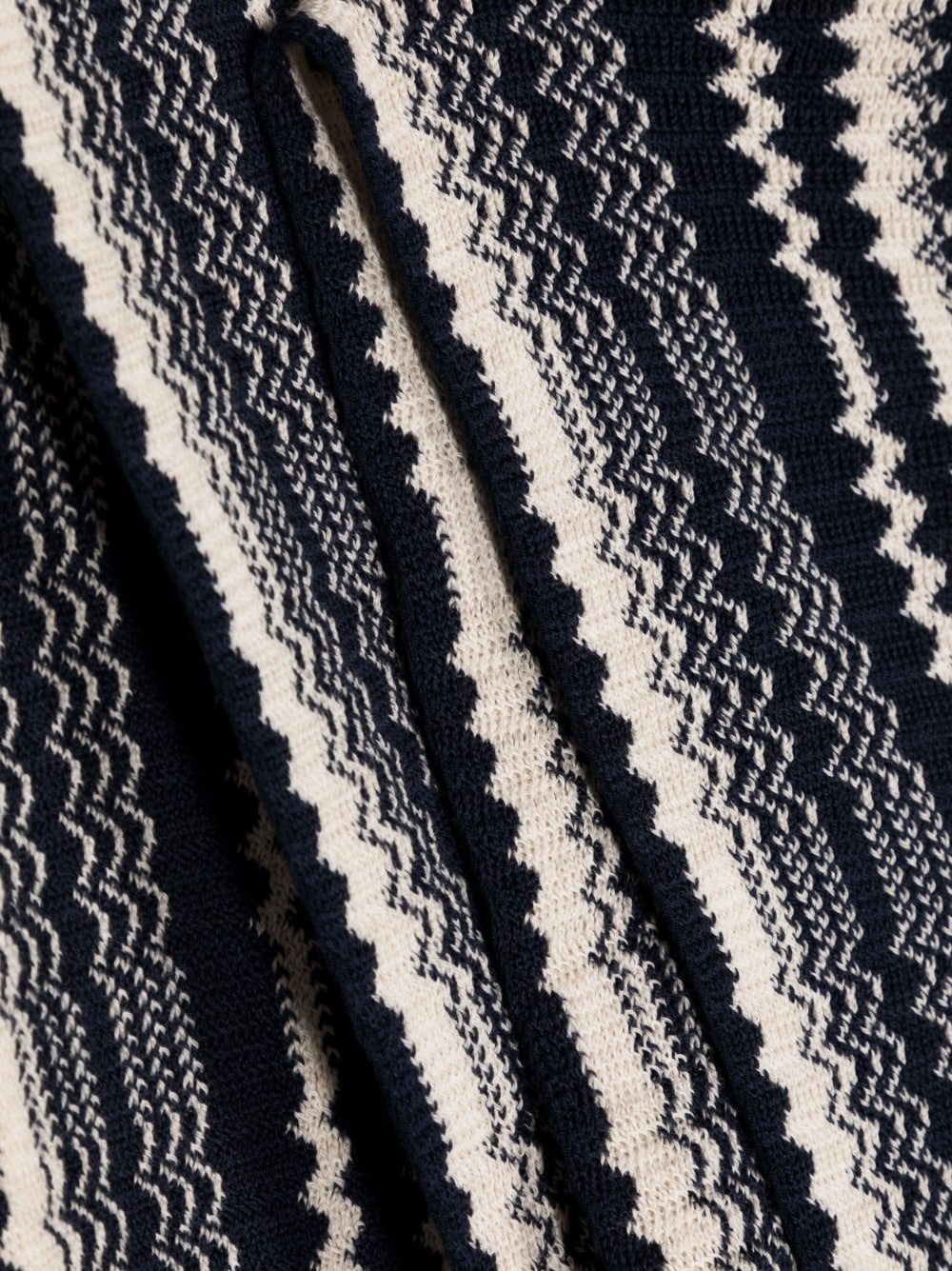 zig-zag pattern wool scarf - 2