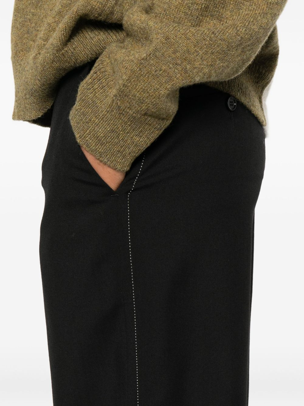 side-pockets straight trousers - 5
