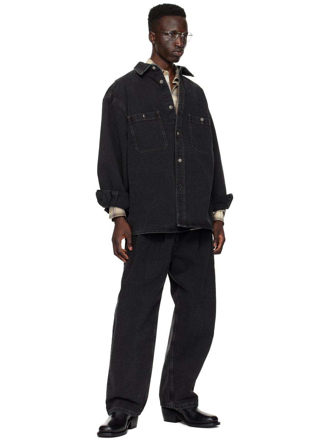 Black Pleated Jeans - 4