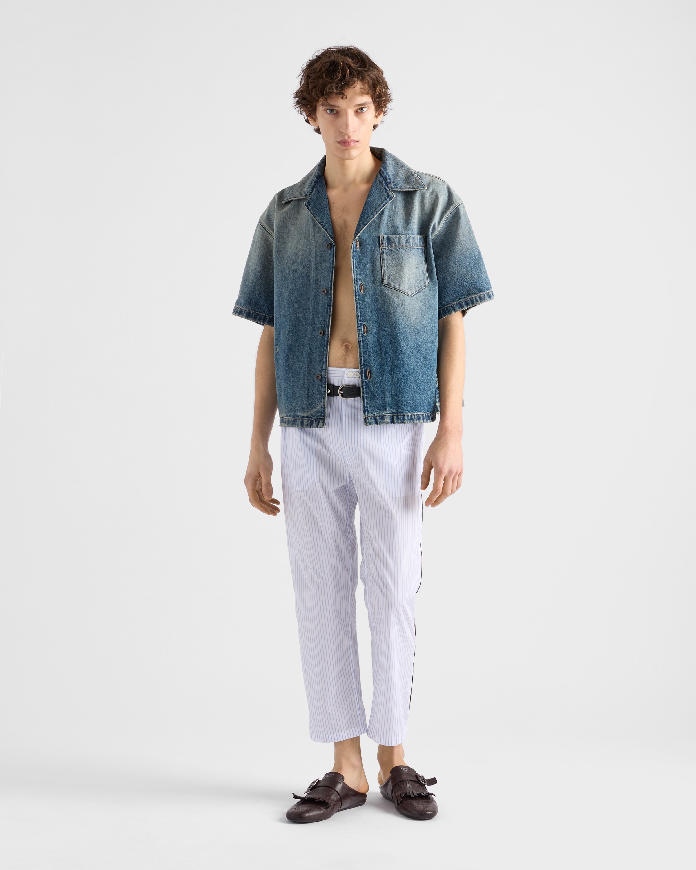 Denim bowling shirt - 2