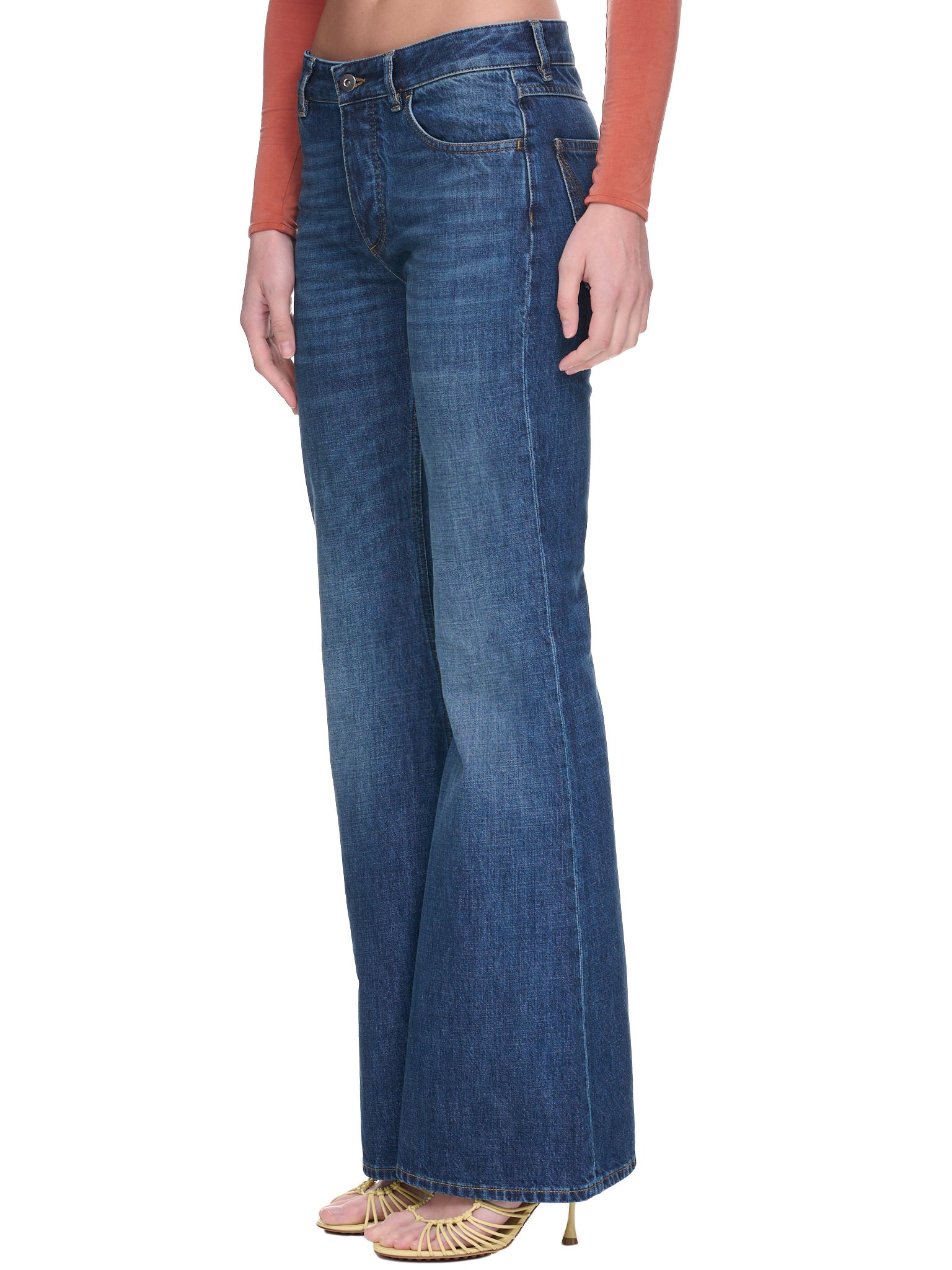 Flared Denim Pants - 2