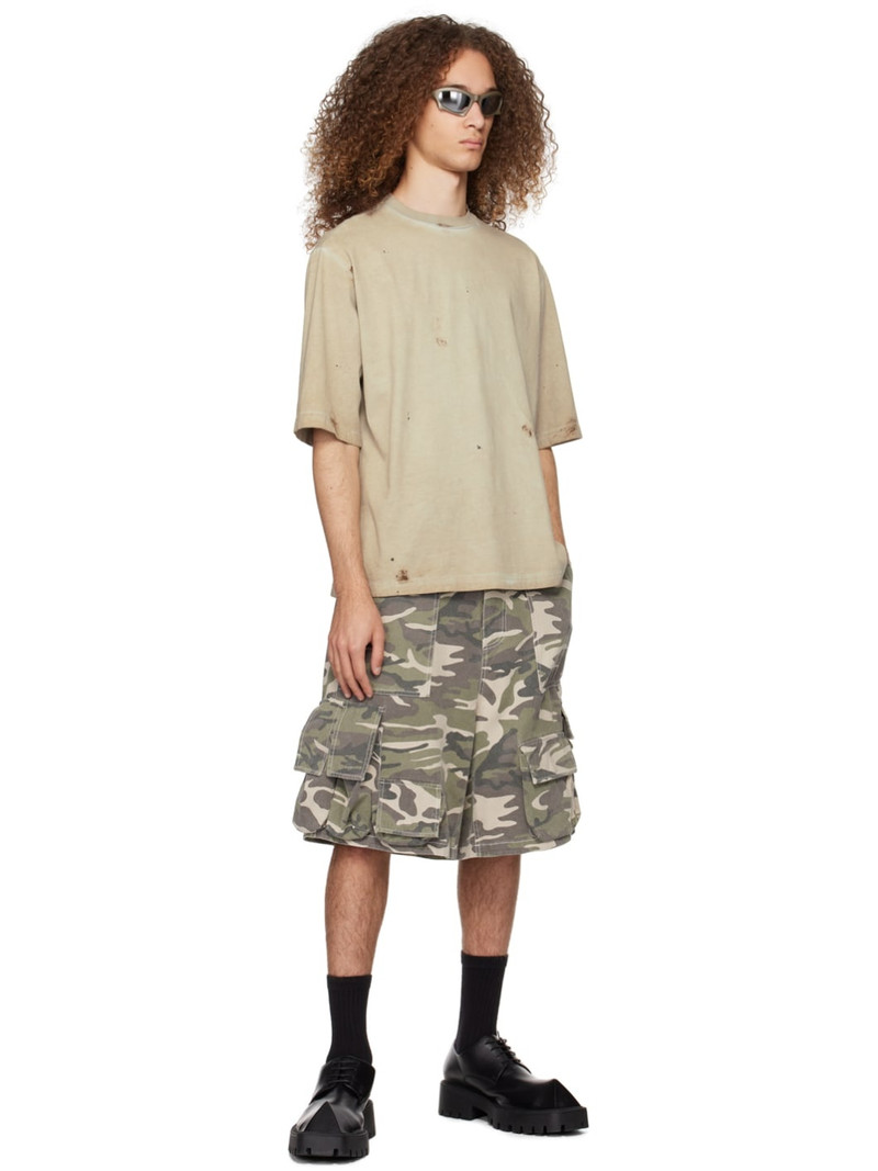 We11done Beige Faded T-Shirt outlook