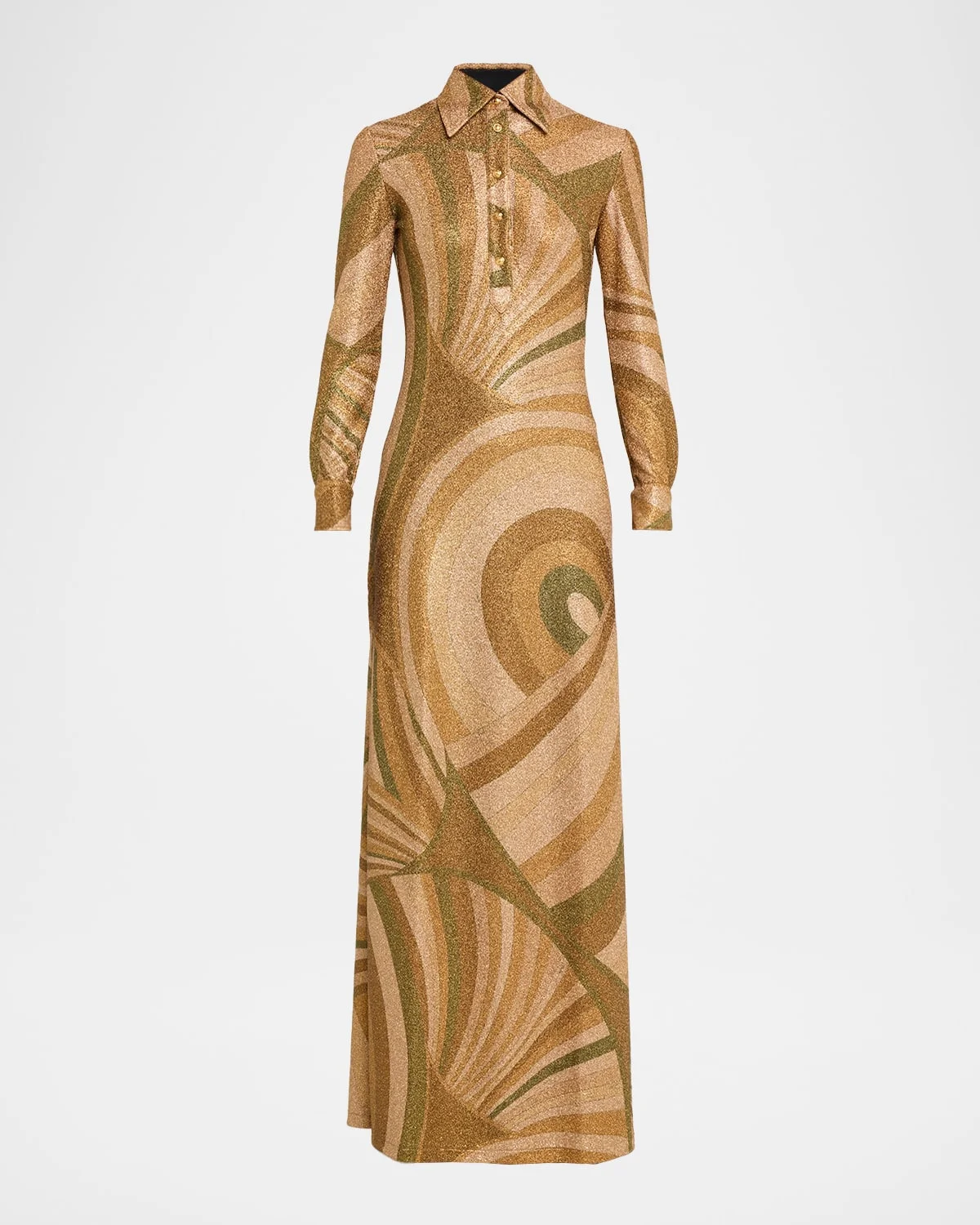 Iride Print Jersey Lame Dress - 1