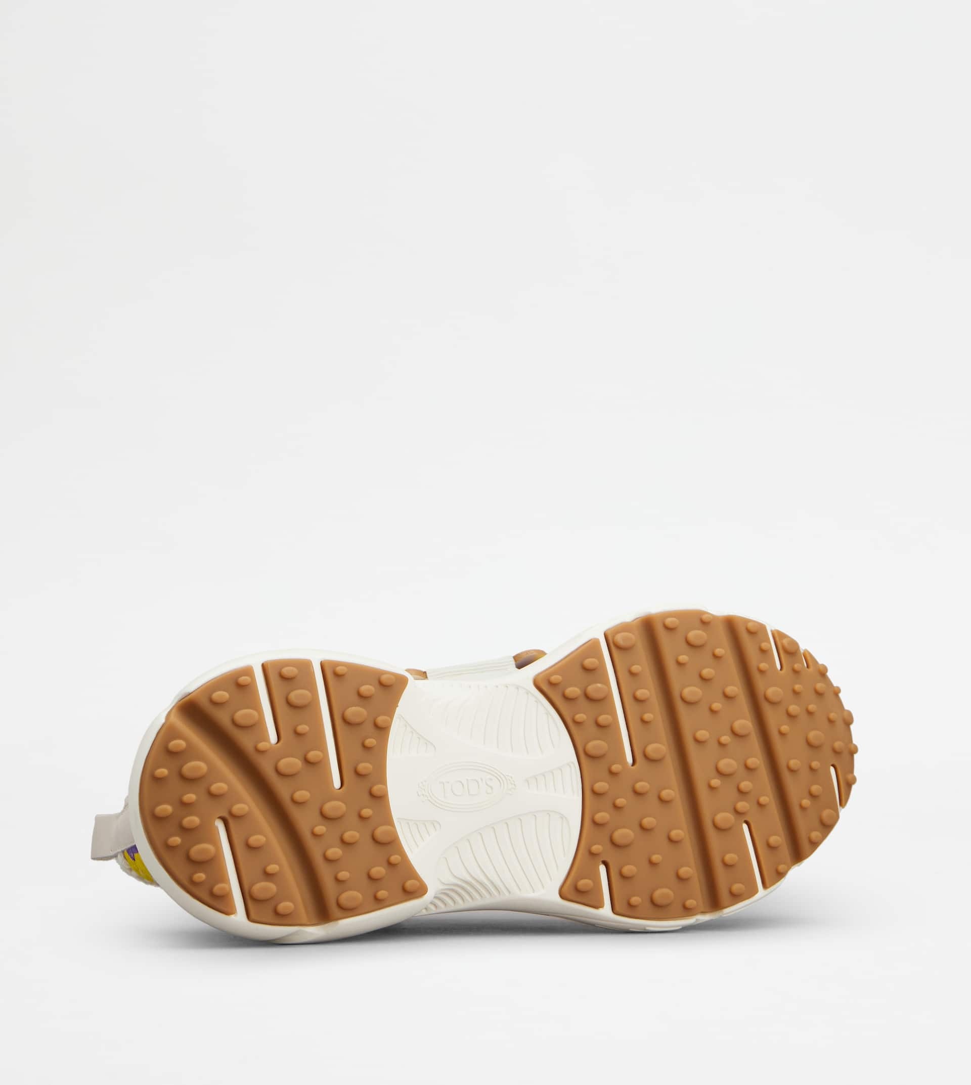KATE SLIP-ON SNEAKERS IN FABRIC - YELLOW, BROWN, OFF WHITE - 5