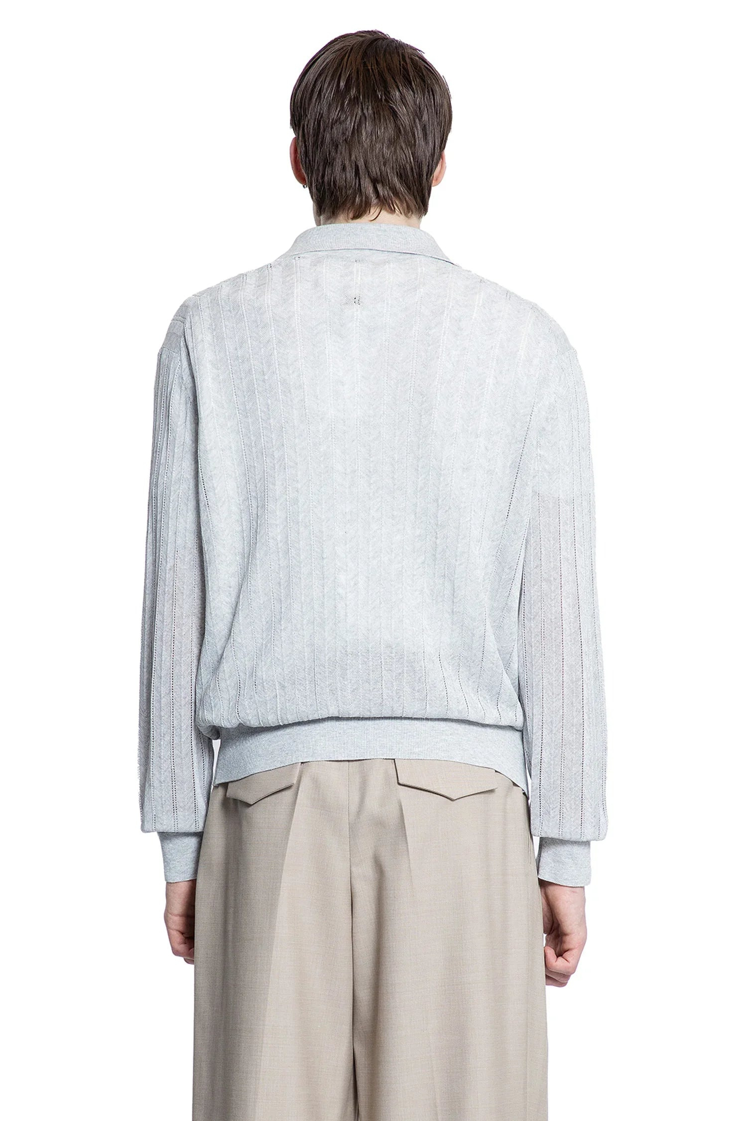 Lace-Rib-Sheer-Knit-Polo - 3