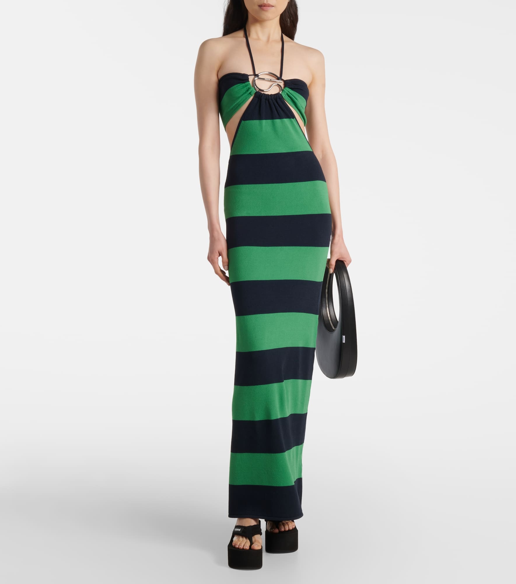Cutout striped maxi dress - 2