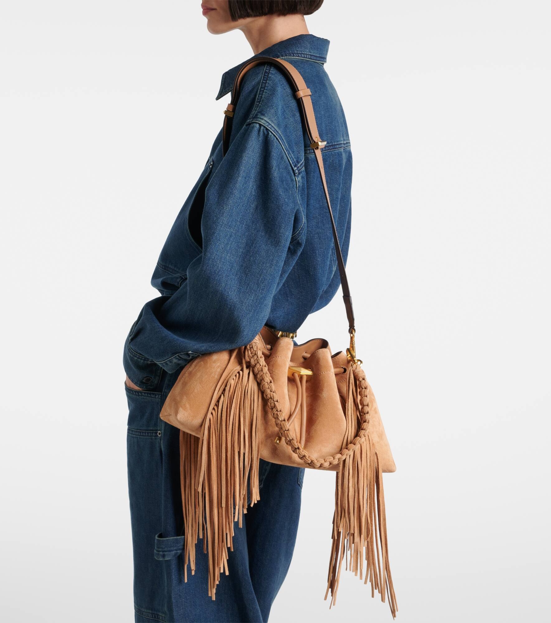 Bon Bon Medium fringed suede shoulder bag - 2