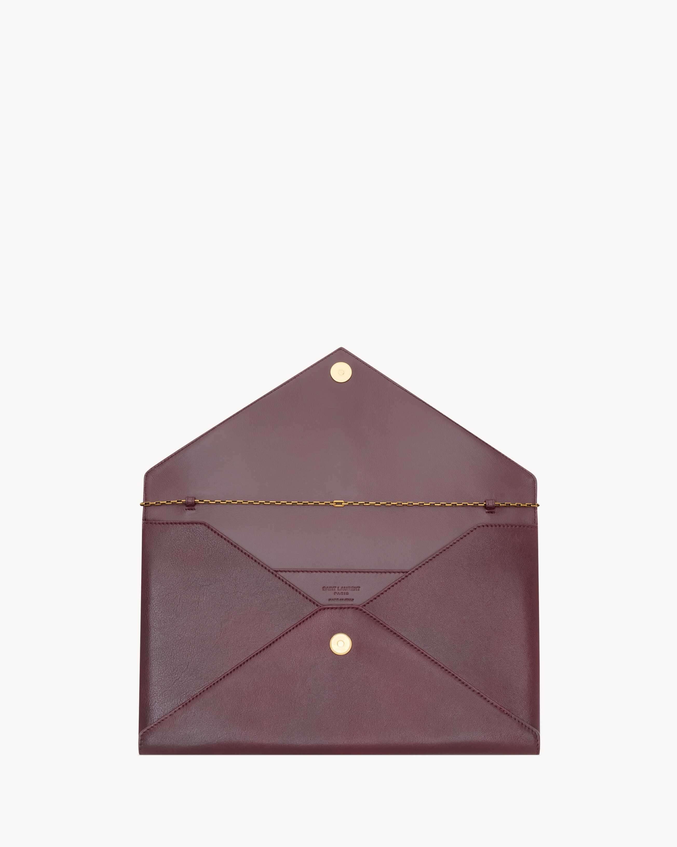LETTER LARGE POUCH ON CHAIN IN LEATHER - 4