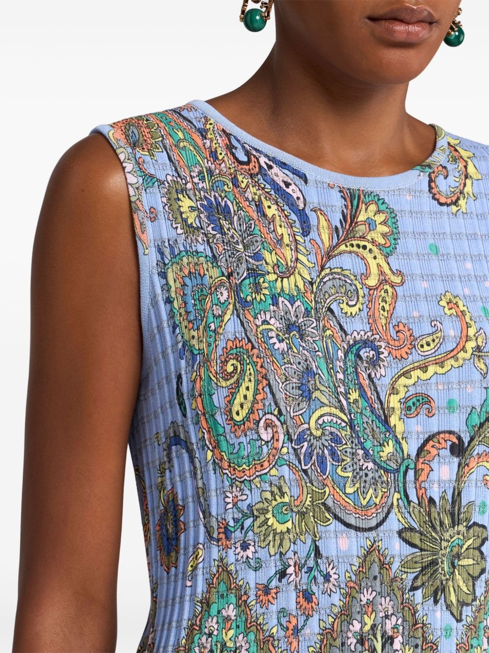 floral knitted top - 5