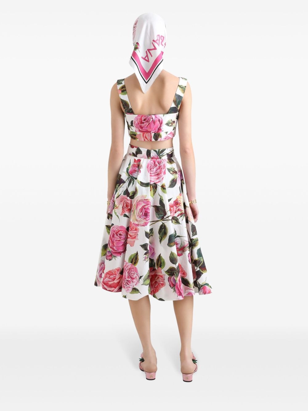 floral-print midi skirt - 3