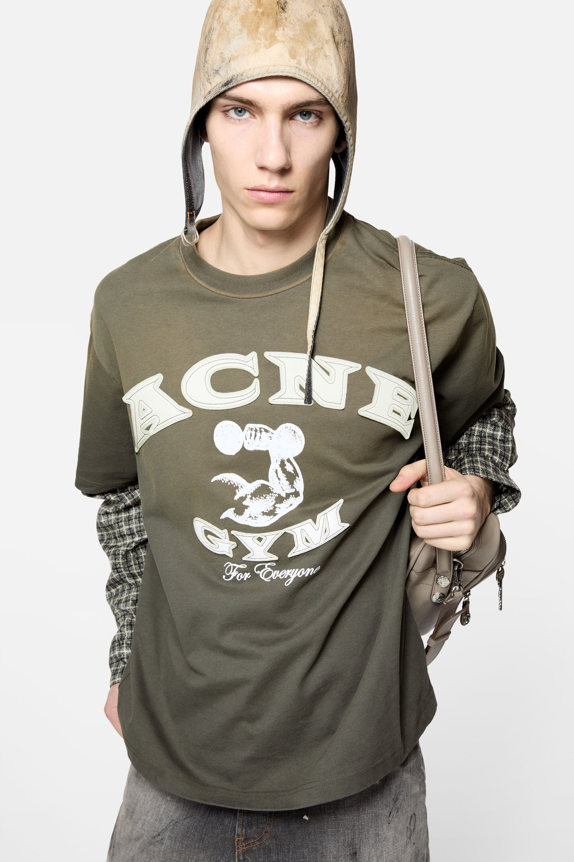 Layered logo t-shirt - Vintage green - 4