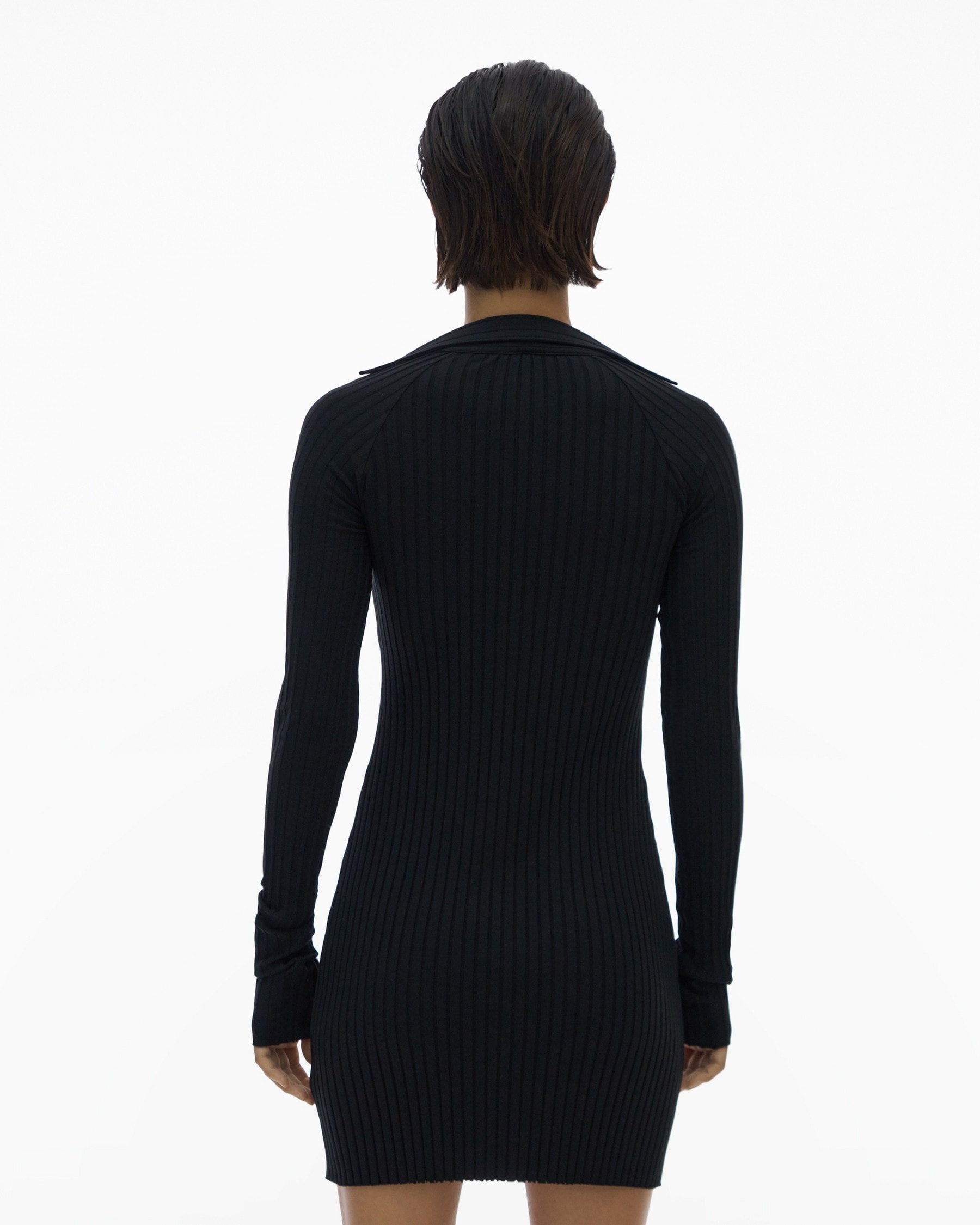 LUXE PIMA LONG-SLEEVE DRESS - 4