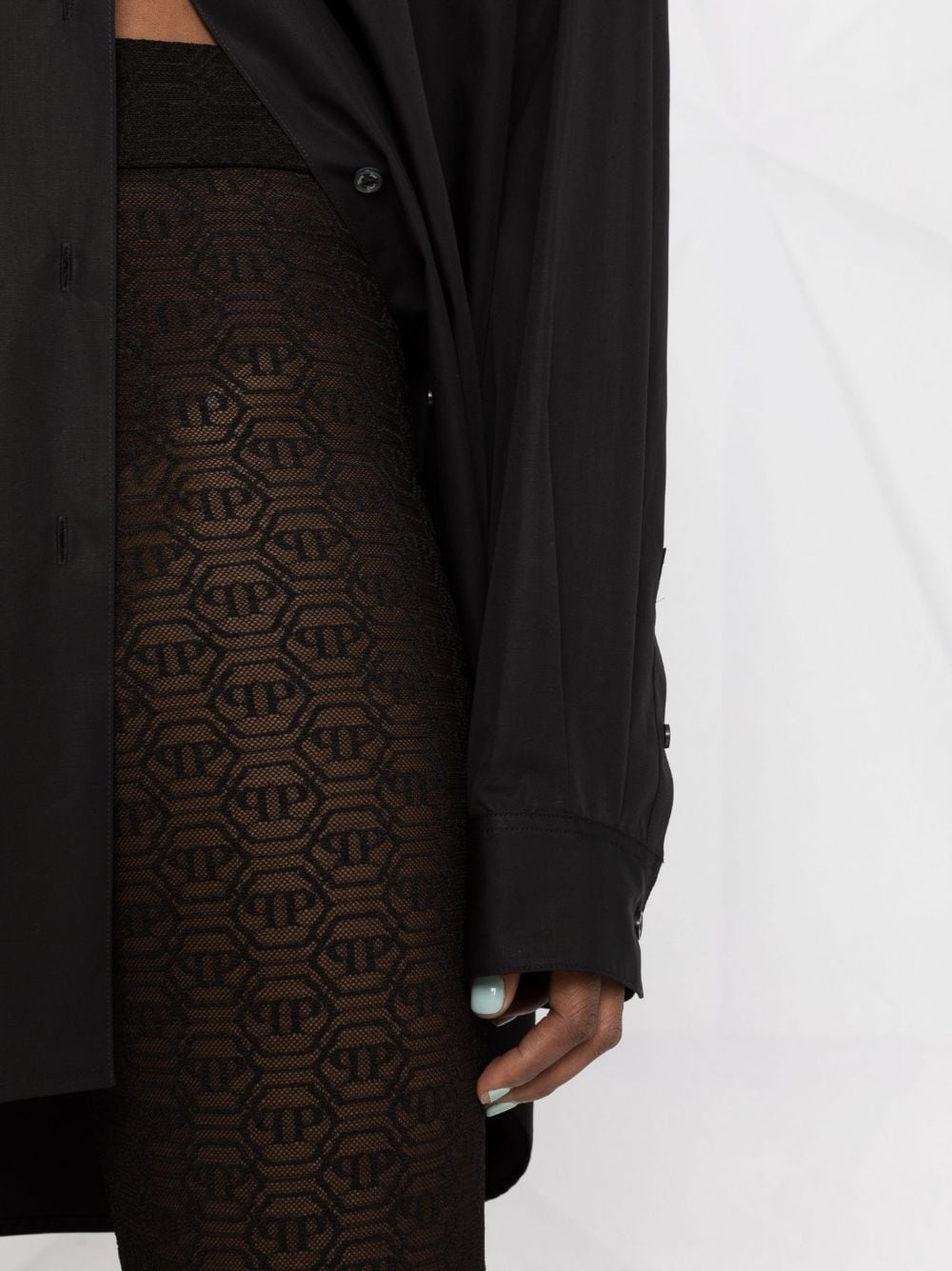 Tulle Monogram leggings - 5