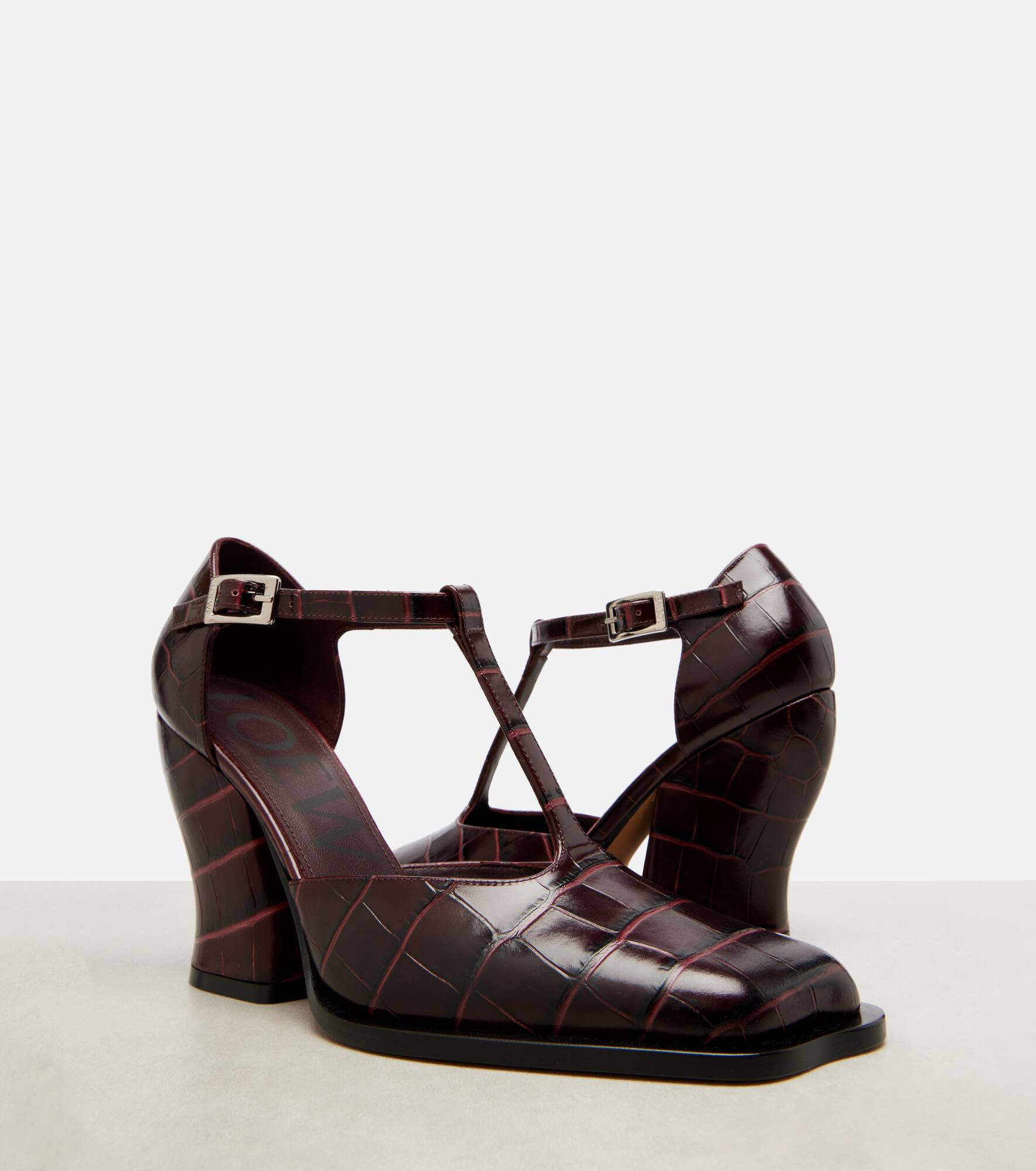 Onda 90 croc-effect leather pumps - 5
