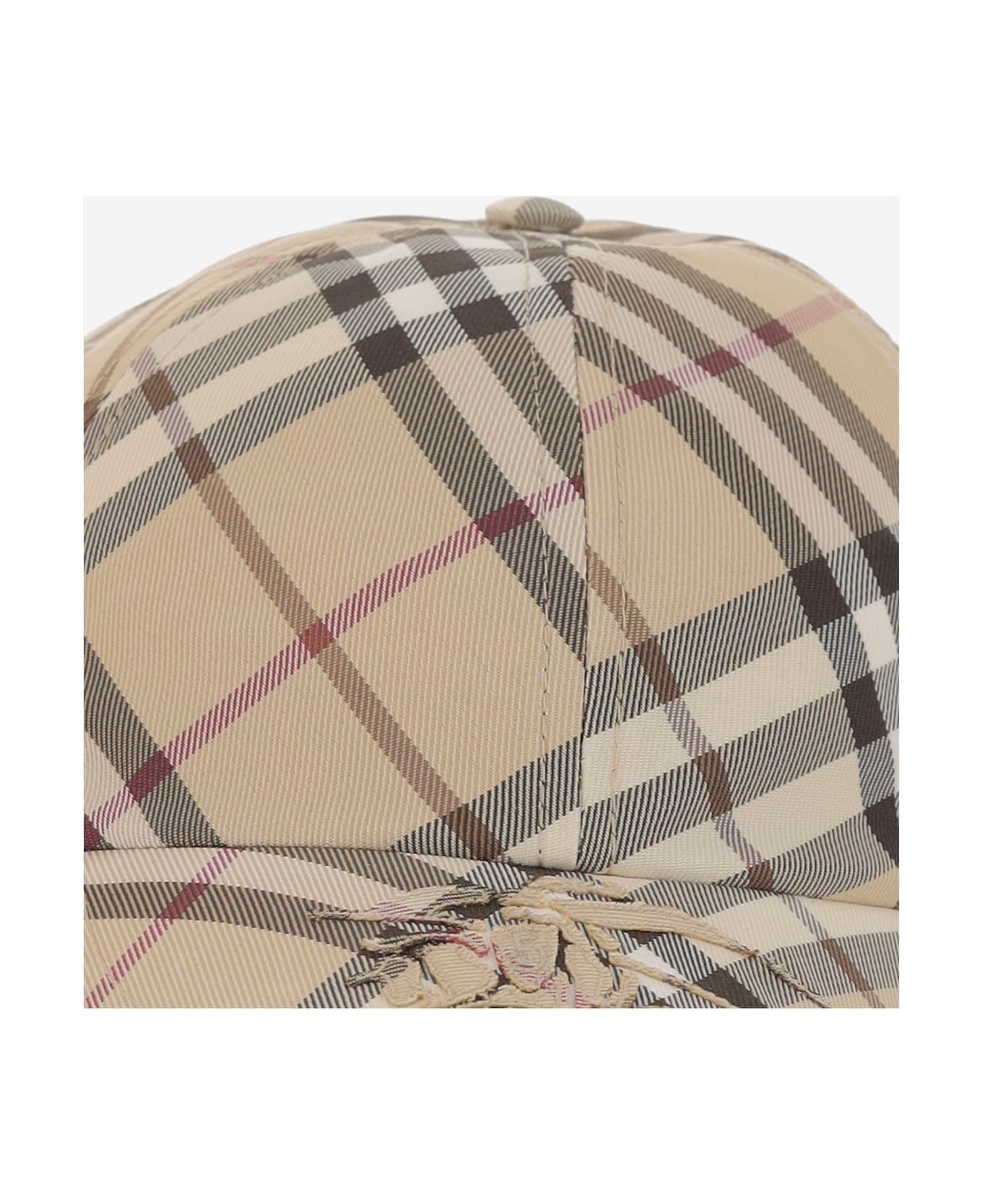 Baseball Cap With Check Pattern - 4