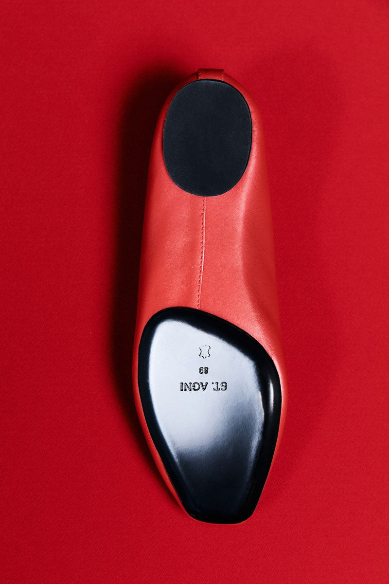 Soft Glove Ballet Flat - Rosso 8