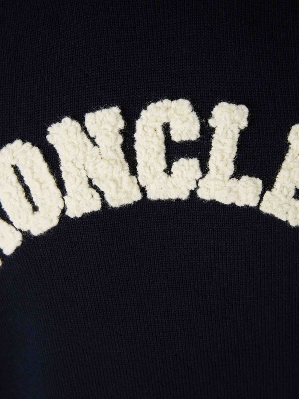 logo-embroidered striped-sleeve sweater - 3