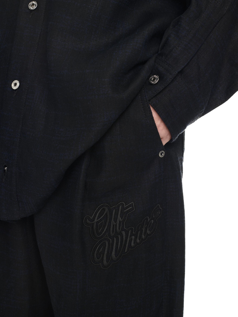 90slogo Linen Baggy Tapered Pants 5