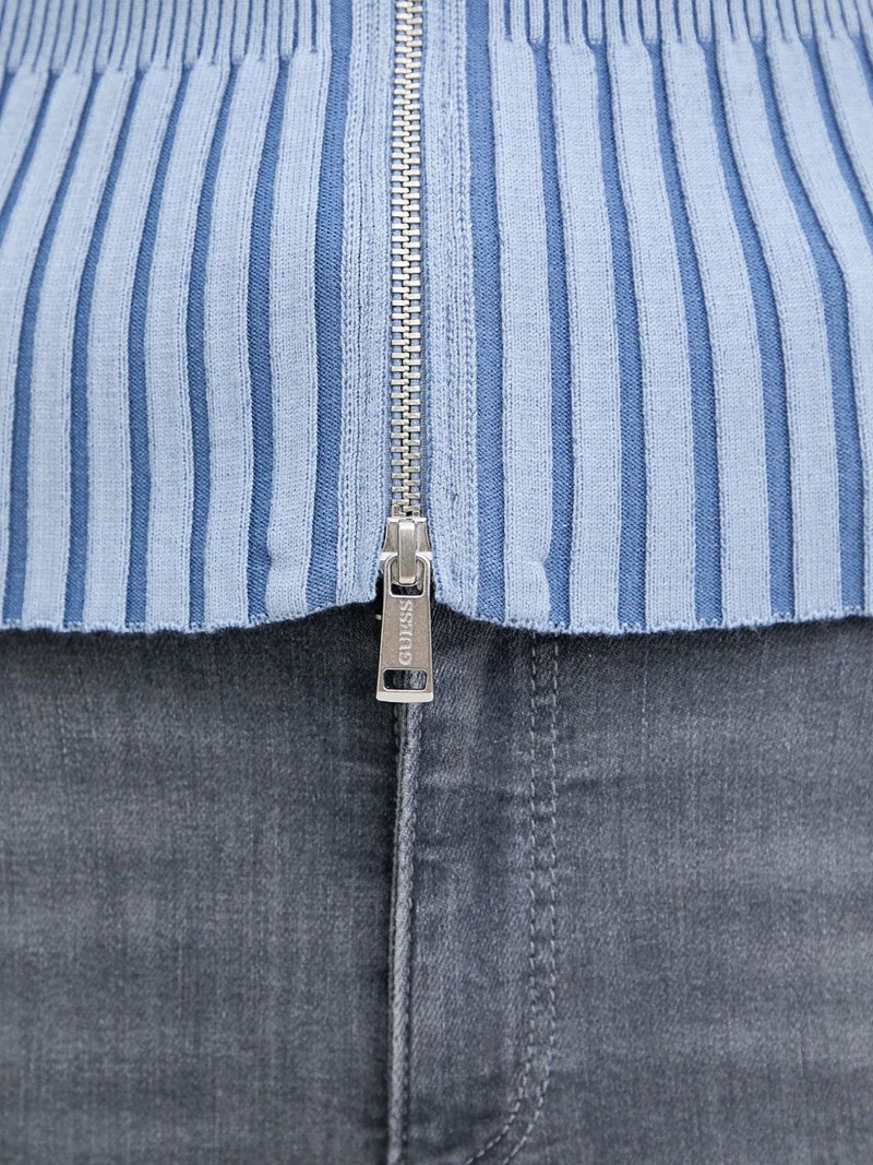 striped zip-up sweater 5
