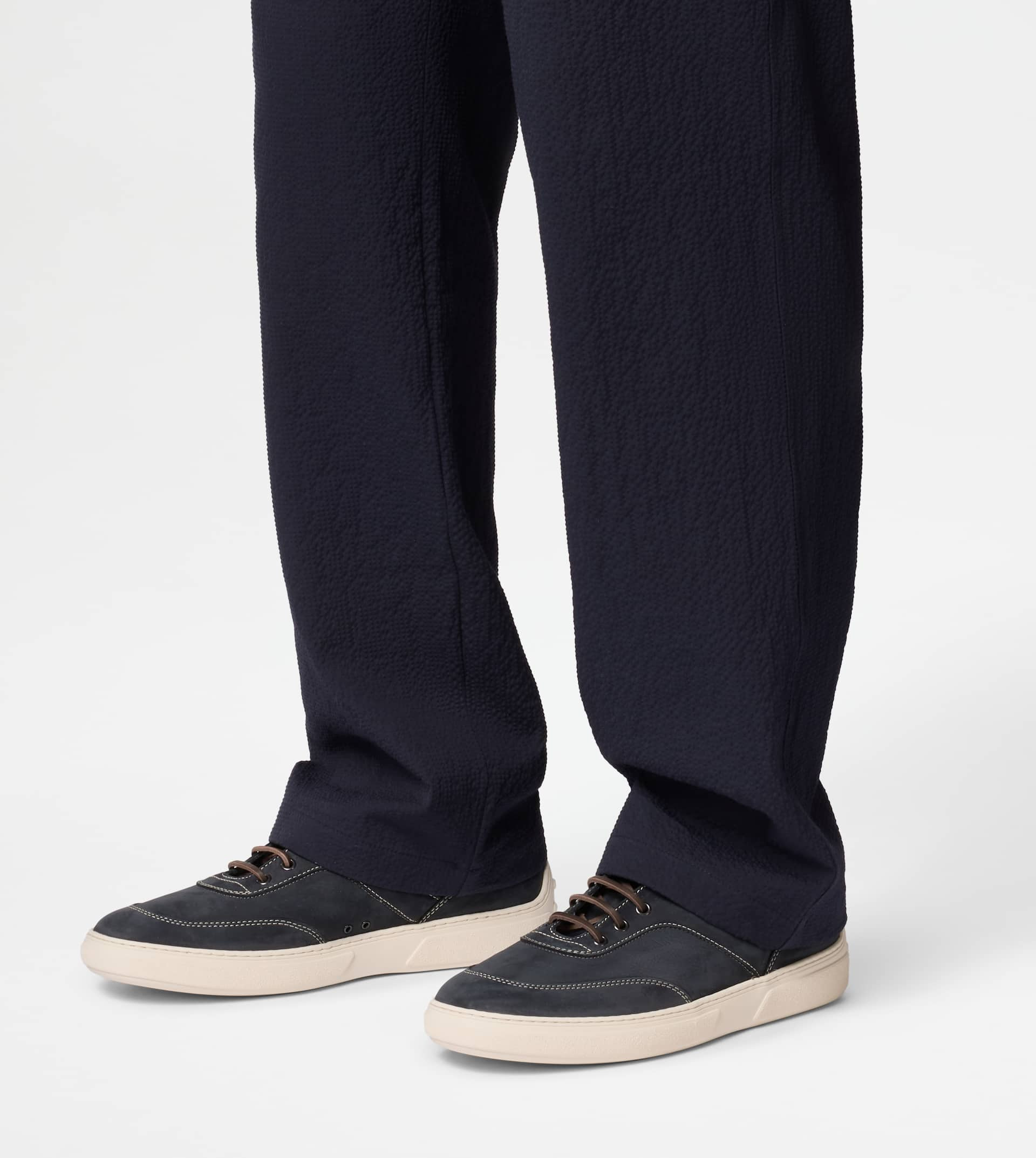 SNEAKERS IN NUBUCK - BLUE - 7