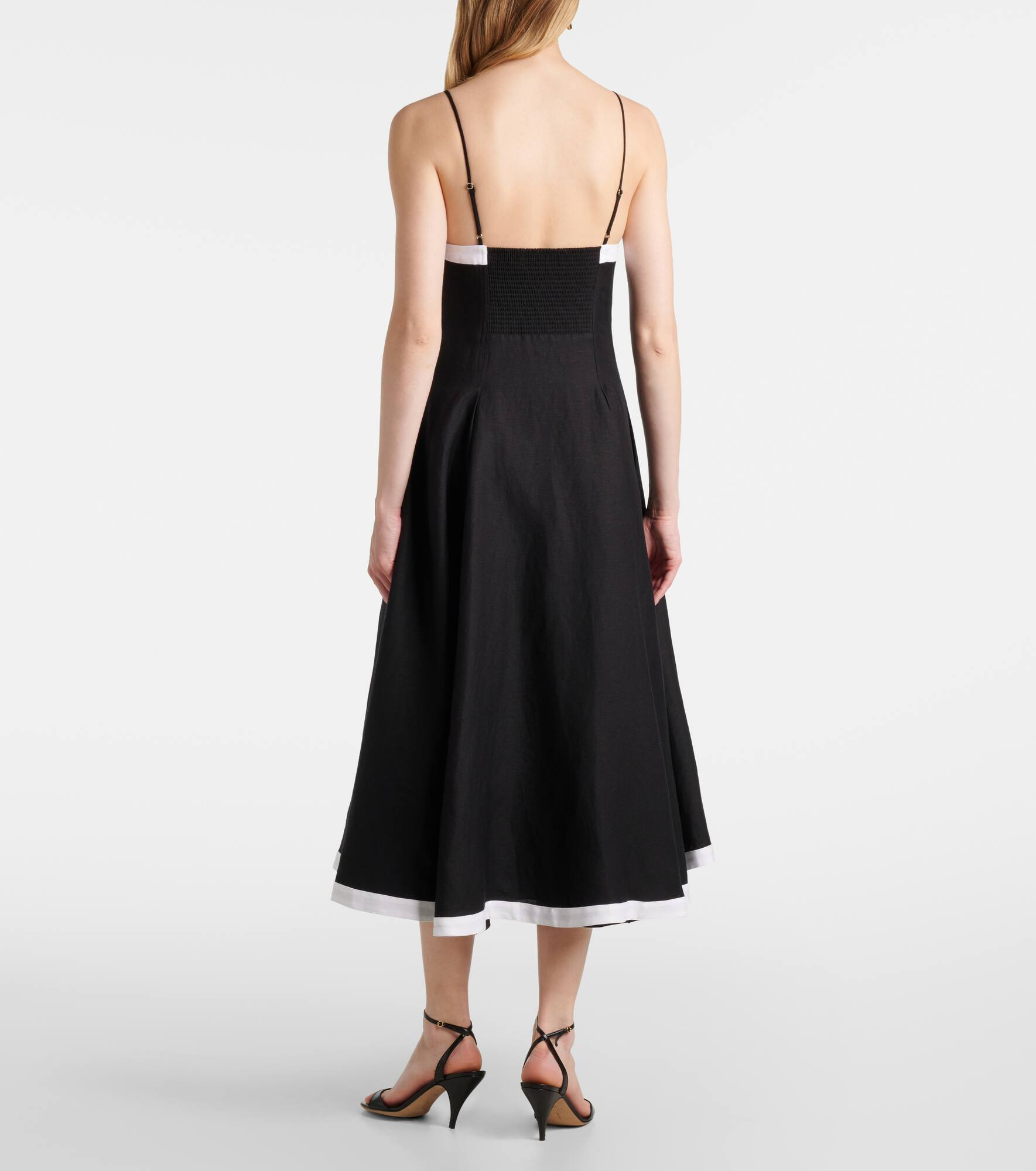Cordelia linen-blend midi dress - 3