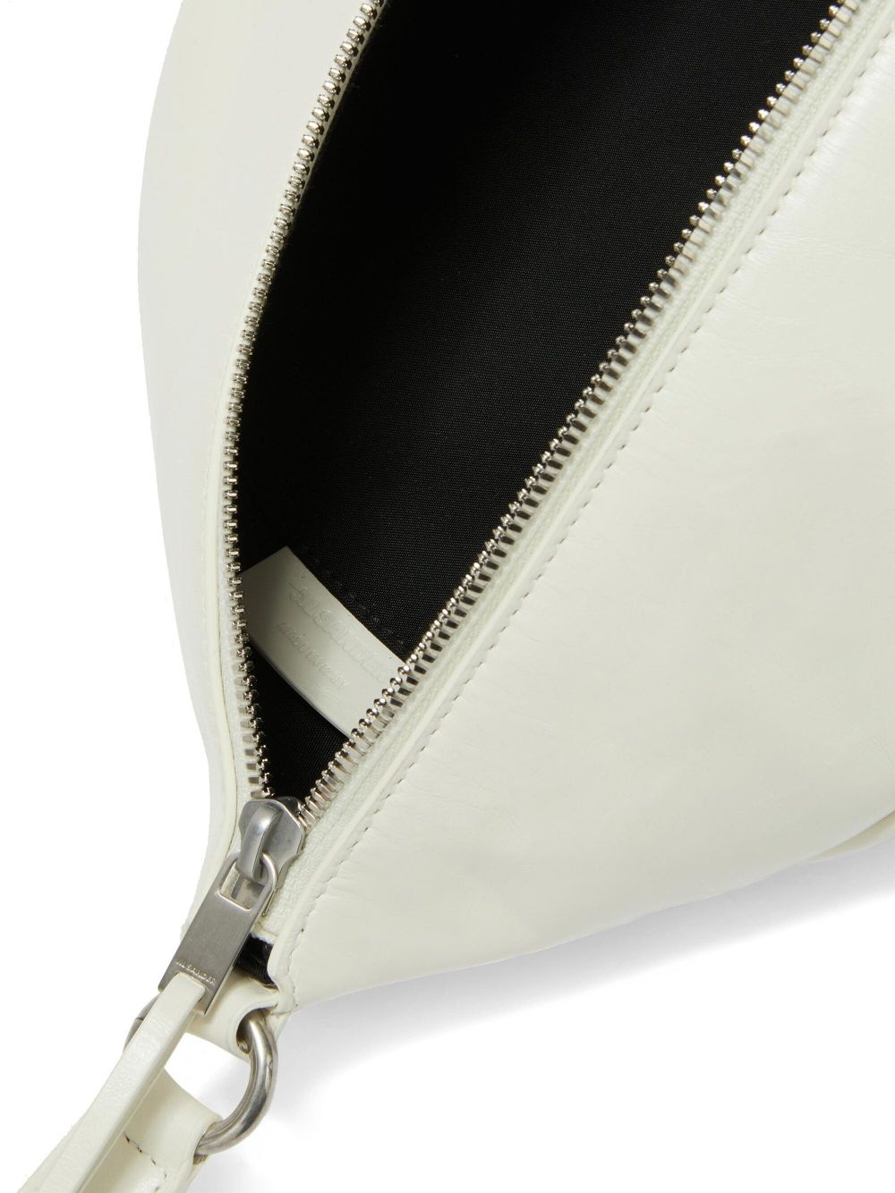 logo-embossed leather shoulder bag - 5