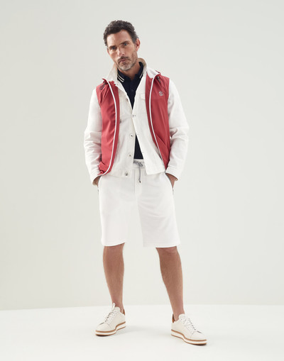 Brunello Cucinelli Bonded nylon hooded outerwear vest outlook