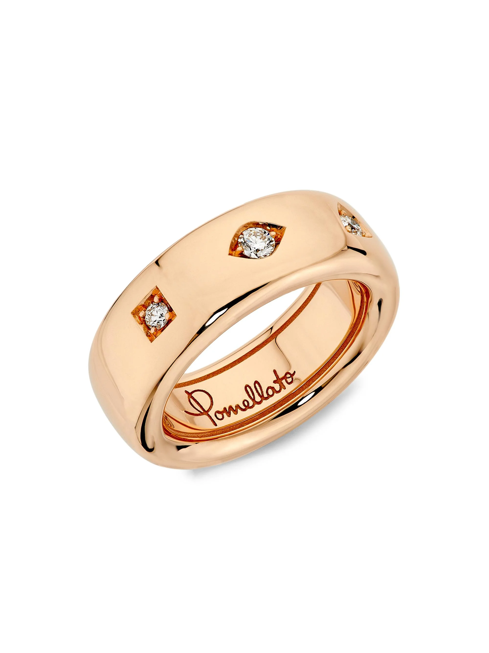 Women's Iconica 18K Rose Gold & 0.10 TCW Diamond Wide Ring - Rose Gold - 1