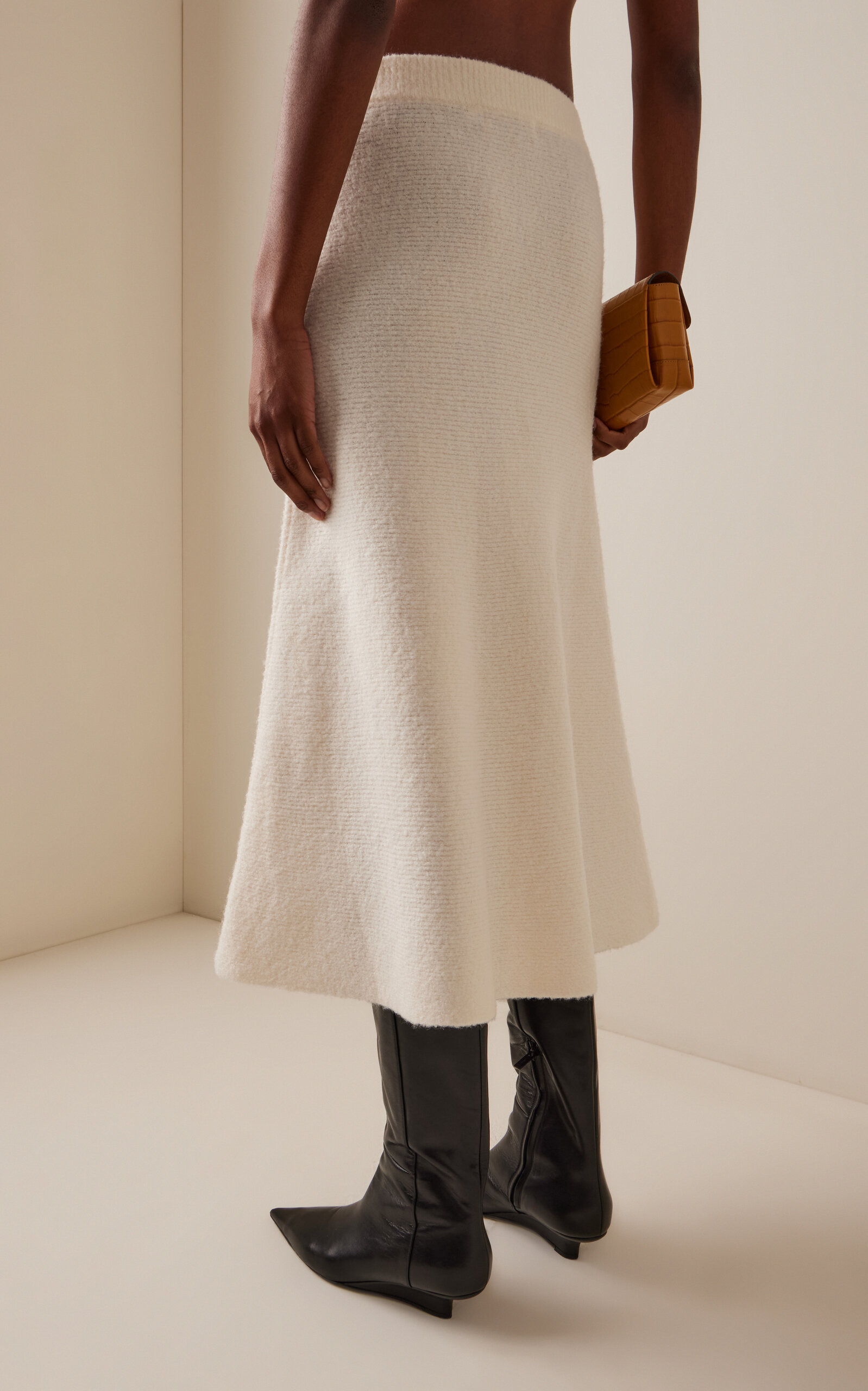 Campbell Knit Maxi Skirt ivory - 4