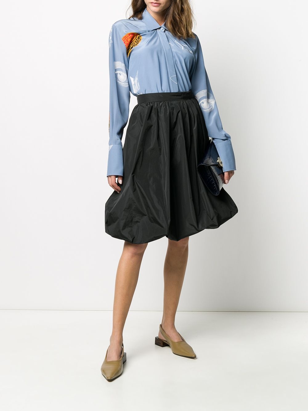 Generous bubble-silhouette skirt - 2