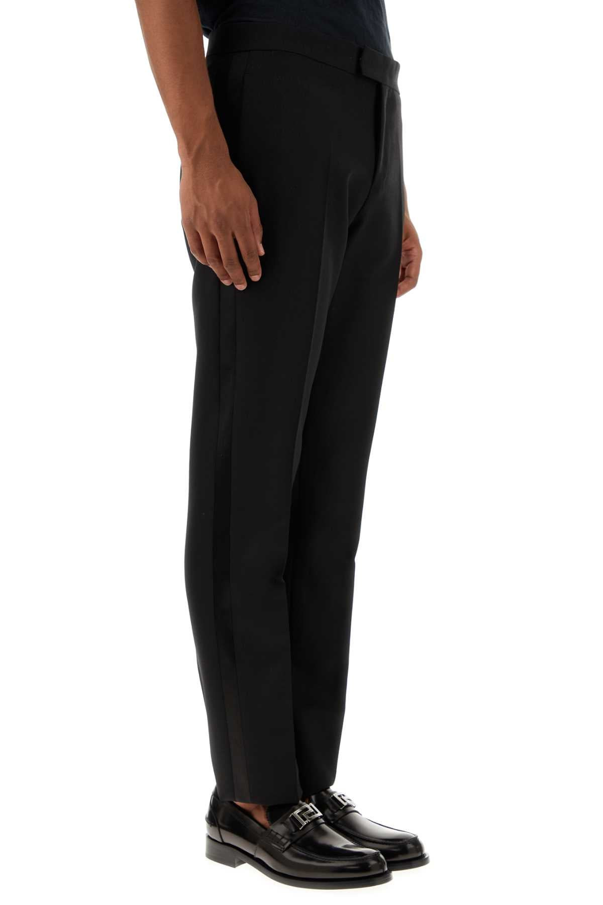 Versace Men Black Wool Blend Pant - 3