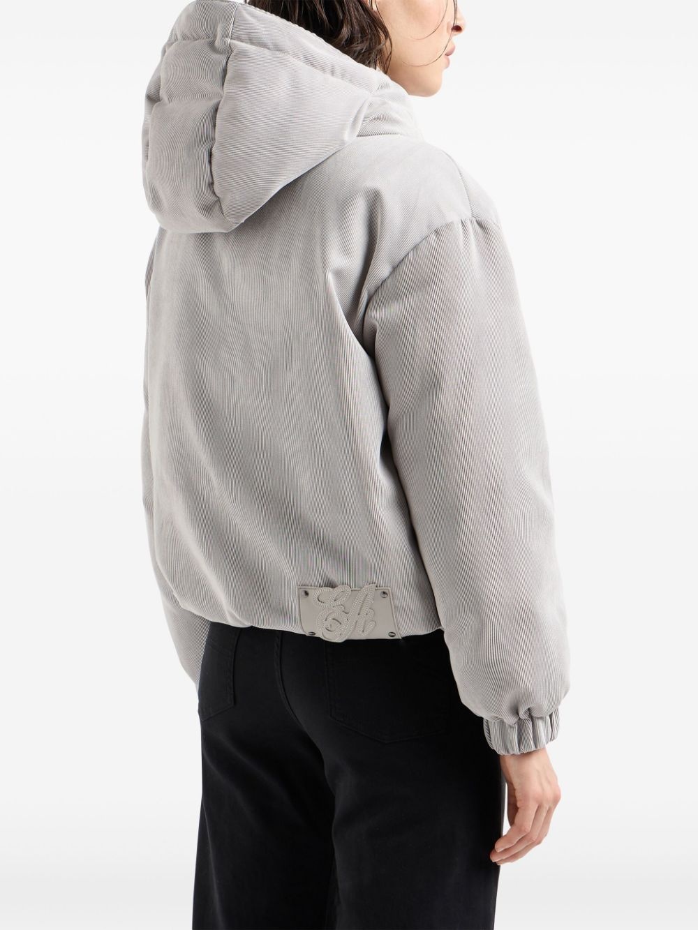 corduroy hooded puffer jacket - 3