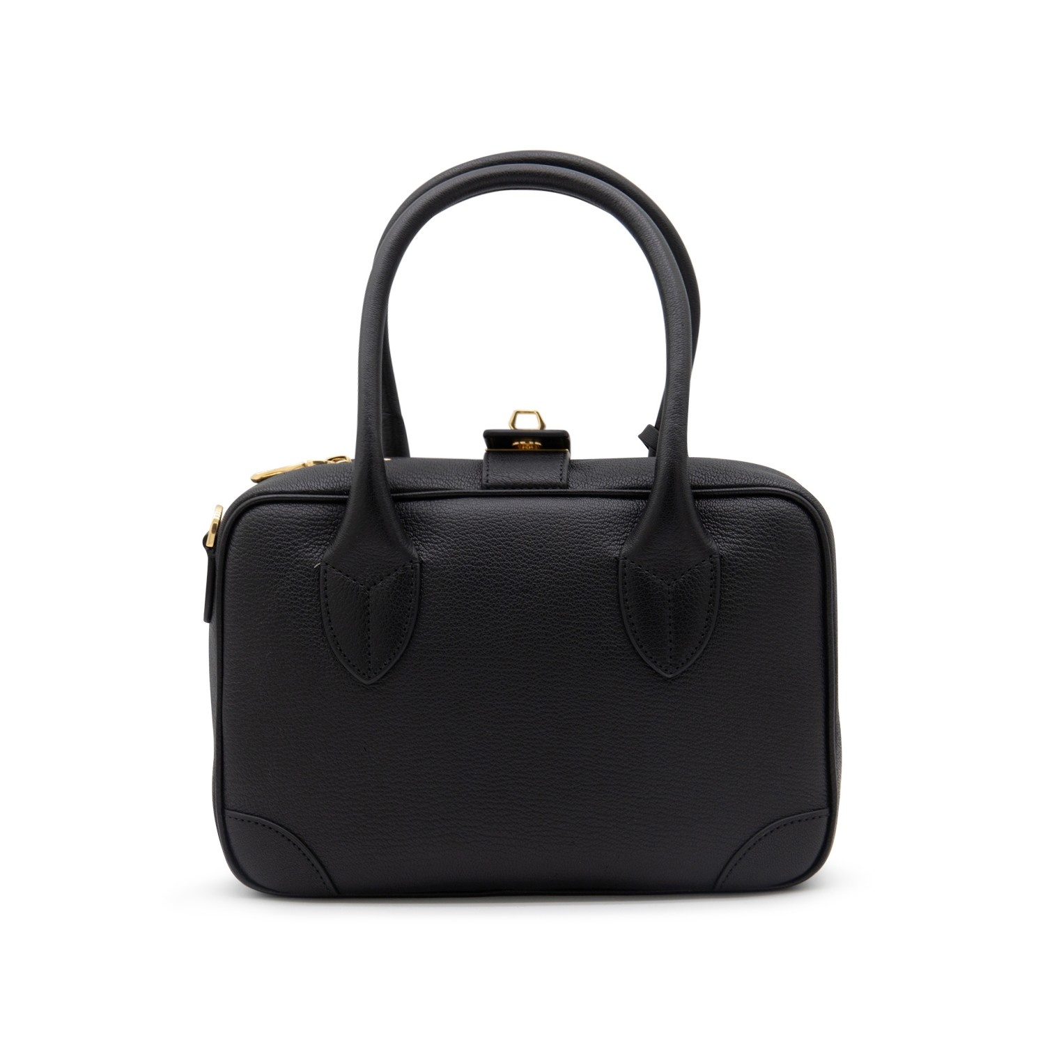 トートバッグ GOLDEN GOOSE TOP HANDLE BAGS Golden Goose BLACK LEATHER TOP HANDLE BAG | palazzobellies