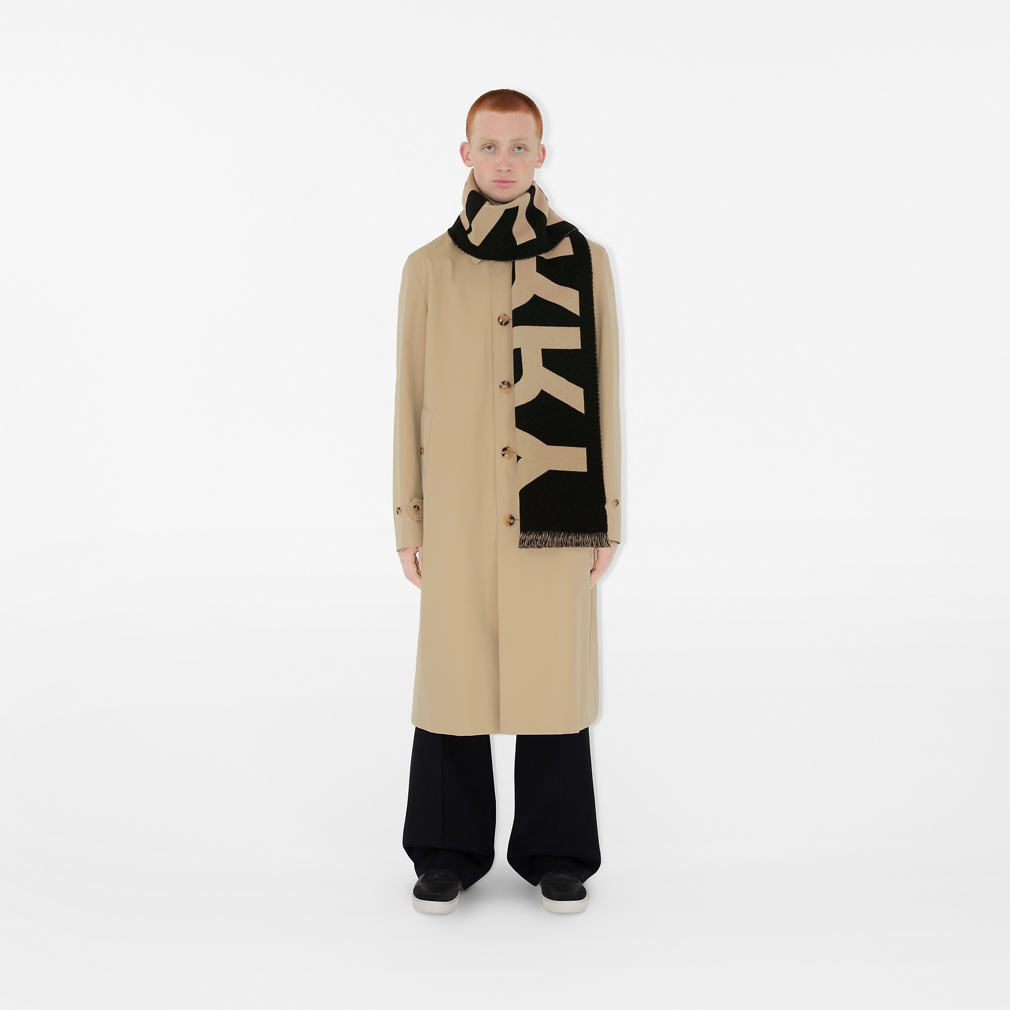 Logo Wool Jacquard Scarf - 4