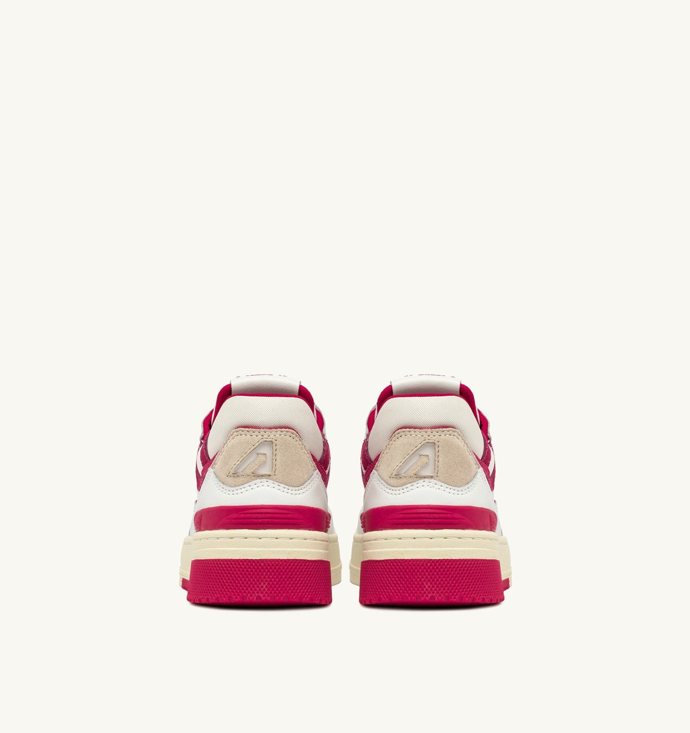 CLC LOW SNEAKERS IN WHITE LEATHER AND BRIGHT ROSE SUEDE - 3