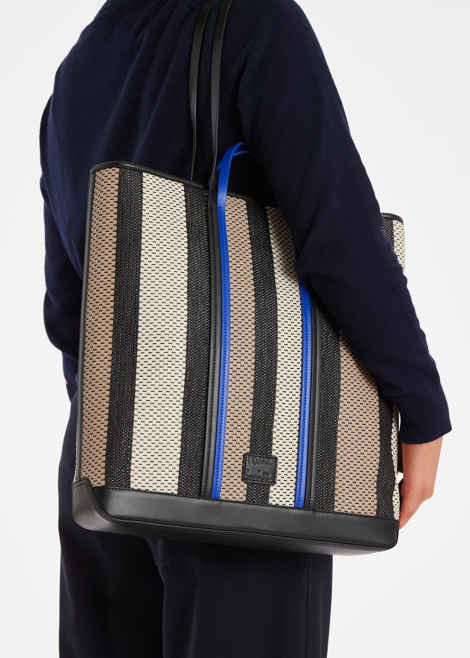 Women's Woven Stripe Tote Bag - 2