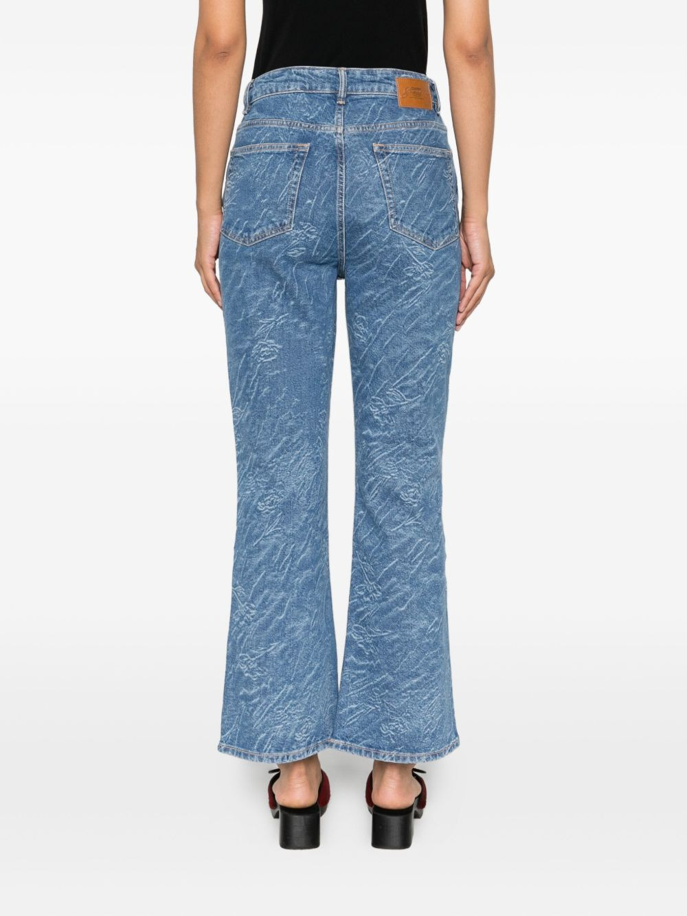 textured five-pocket jeans - 4