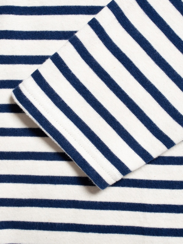 Charles Stripe LS T-shirt Offwhite/Blue - 6