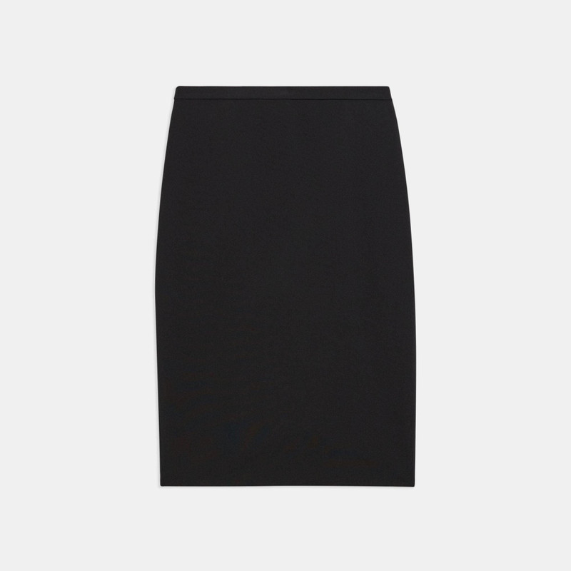 Slim Pencil Skirt in Stretch Wool 1