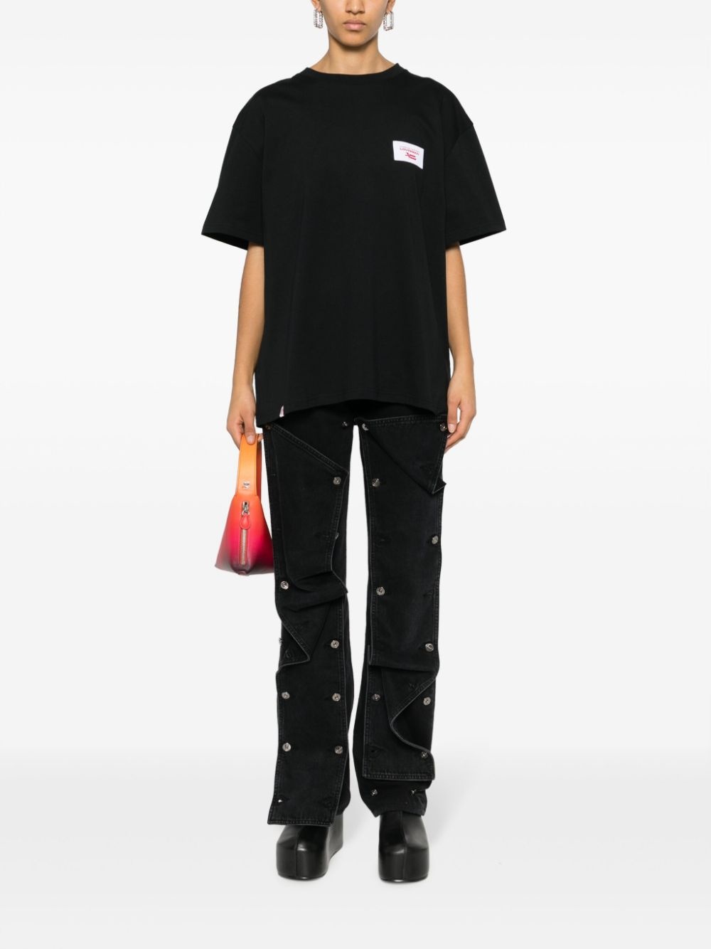 Label cotton T-shirt - 3
