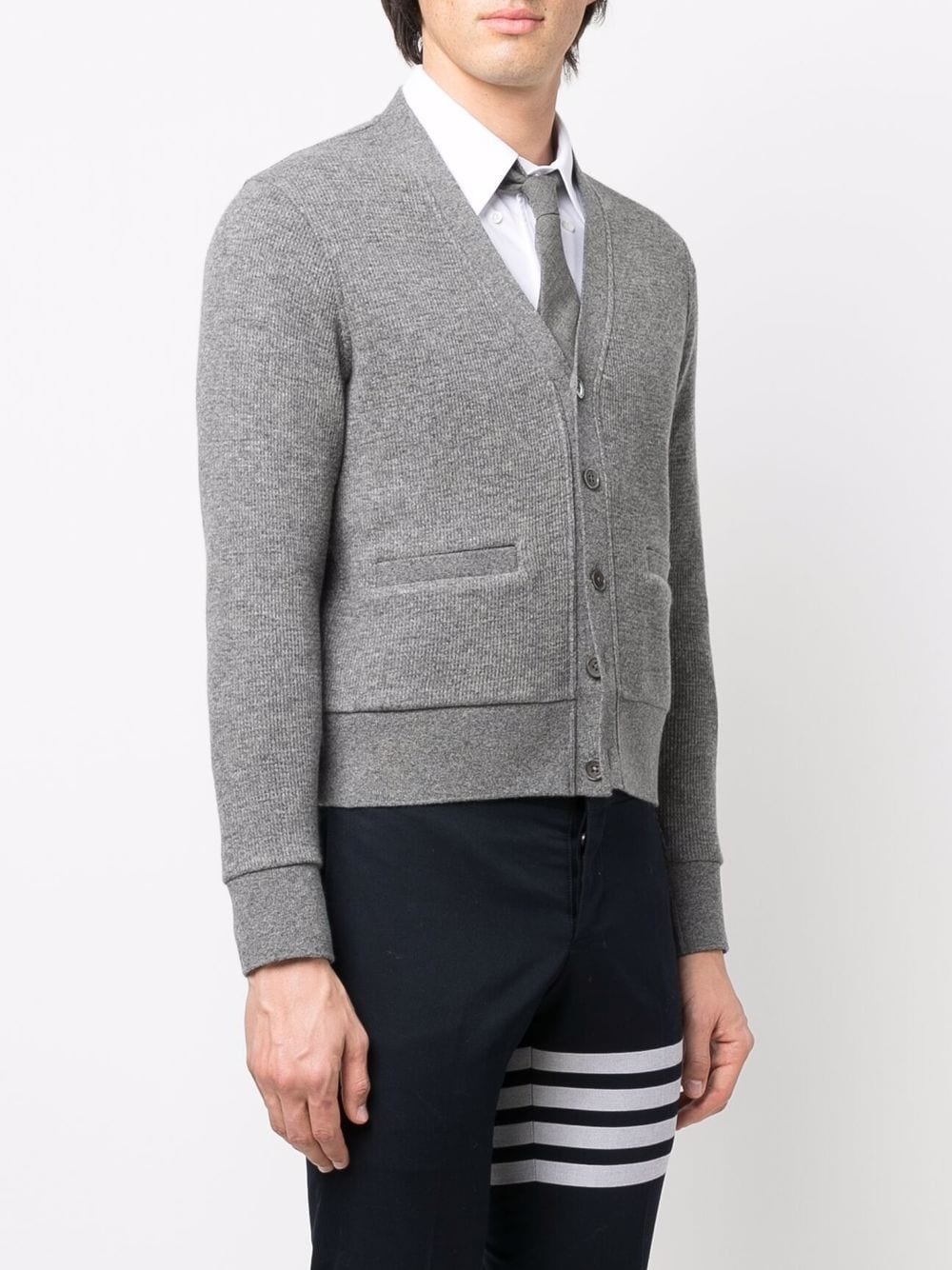 waffle-knit cashmere cardigan - 3