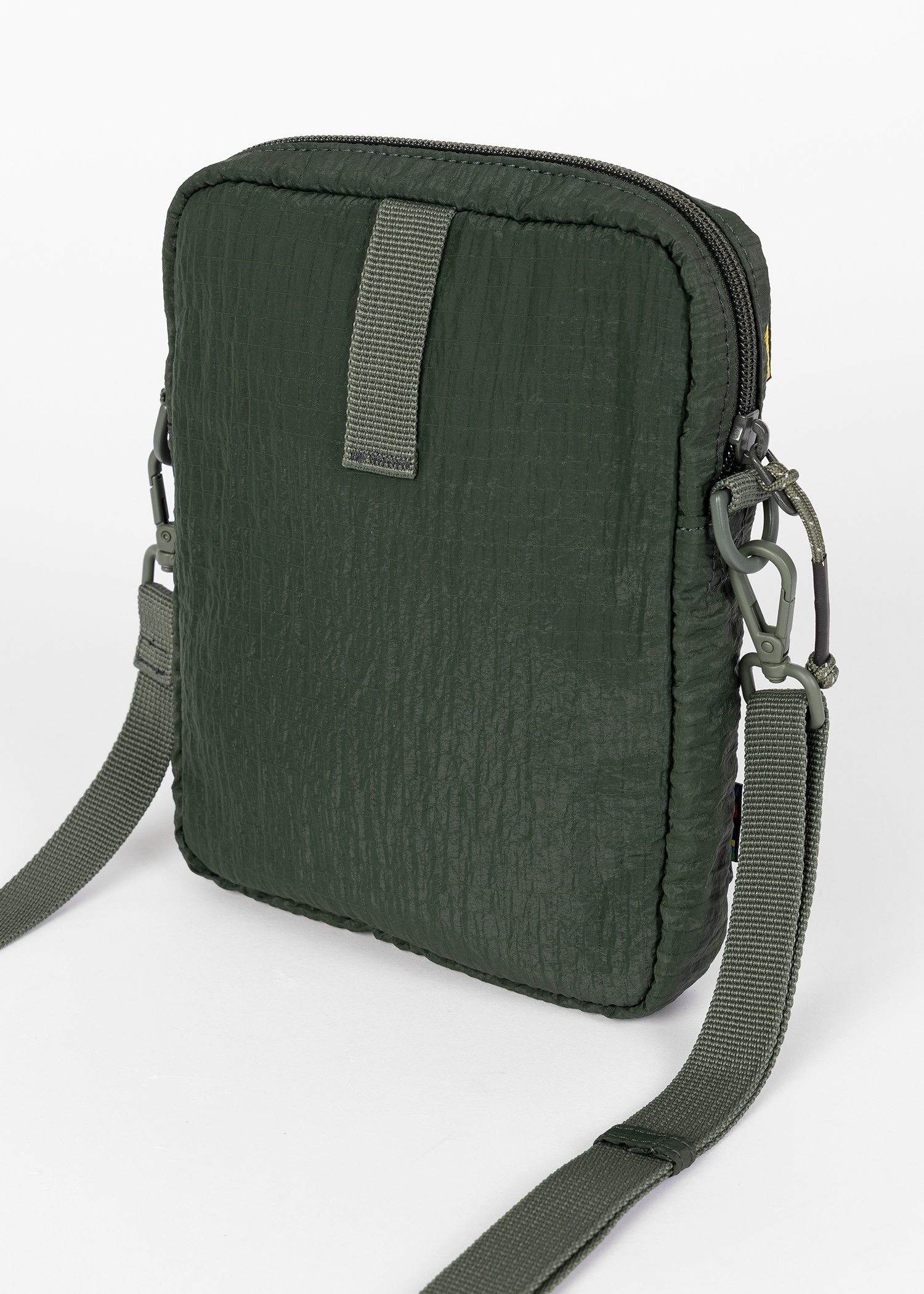 Dark Green Nylon Ripstop Phone Bag - 4