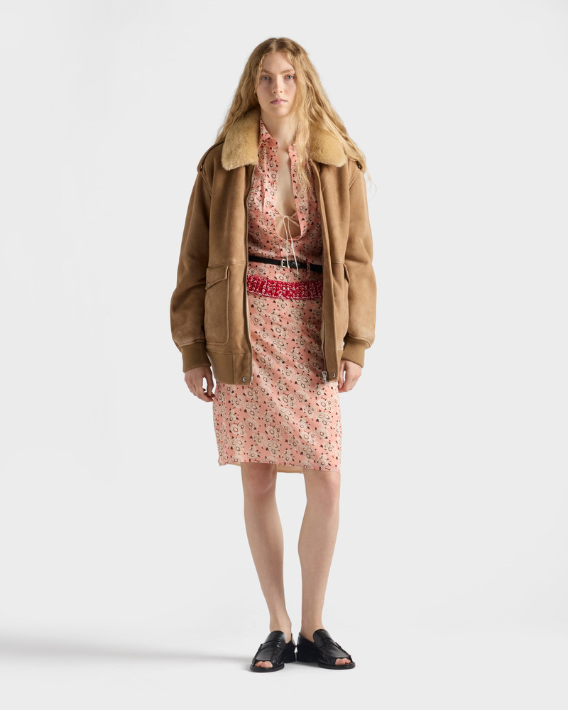 Prada Floral print georgette shirt outlook