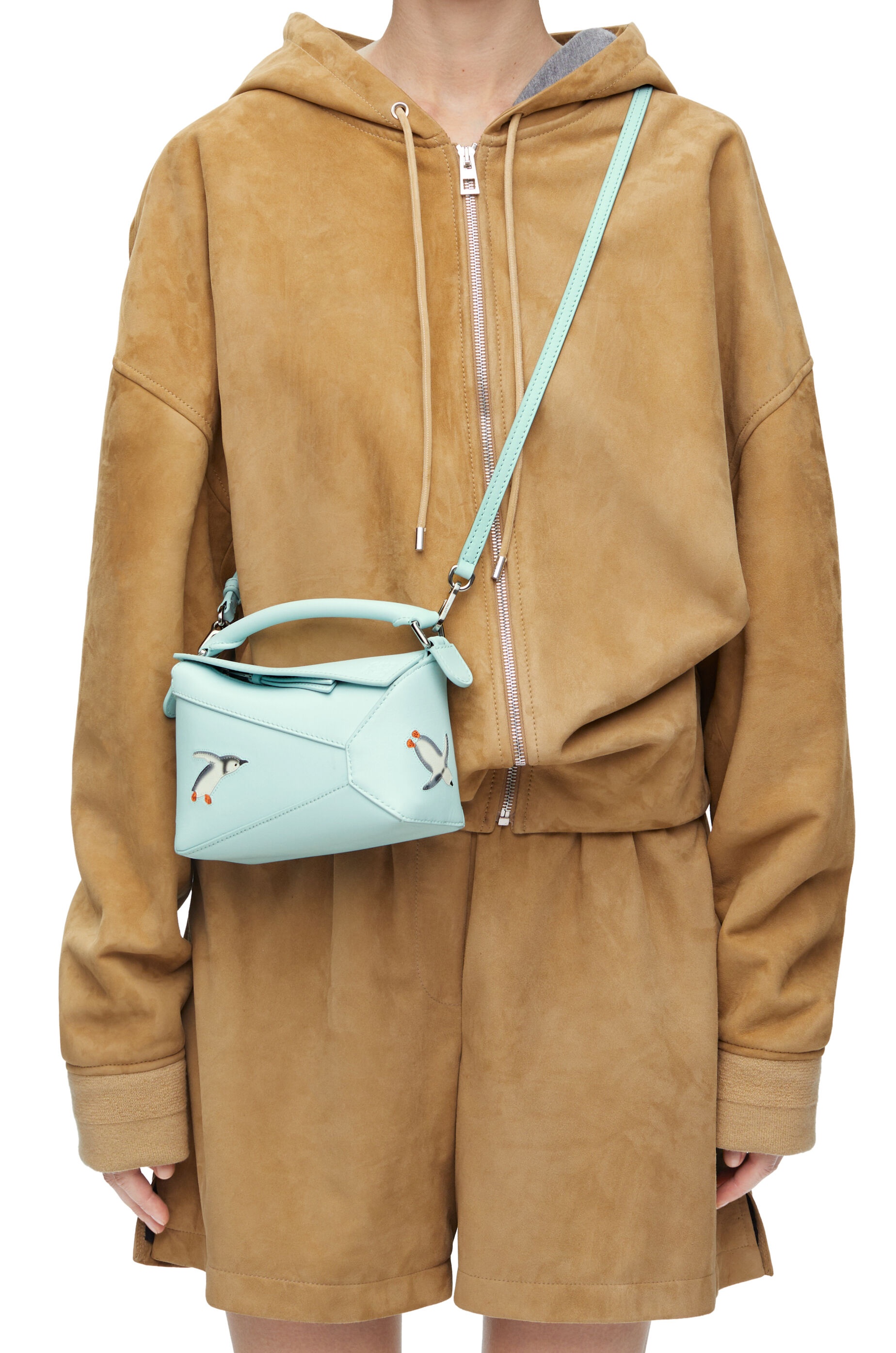 Penguin mini Puzzle bag in satin calfskin - 2