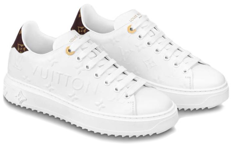 (WMNS) LOUIS VUITTON Time Out Trainers 'White Logo with Monogram' 1AAP6D - 2