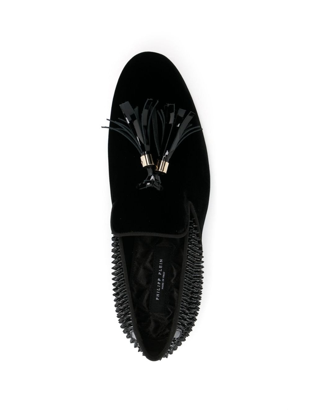Studs velvet loafers - 4