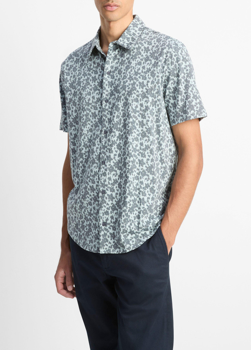 Floral Pima Cotton Short-Sleeve Button-Front Shirt 2