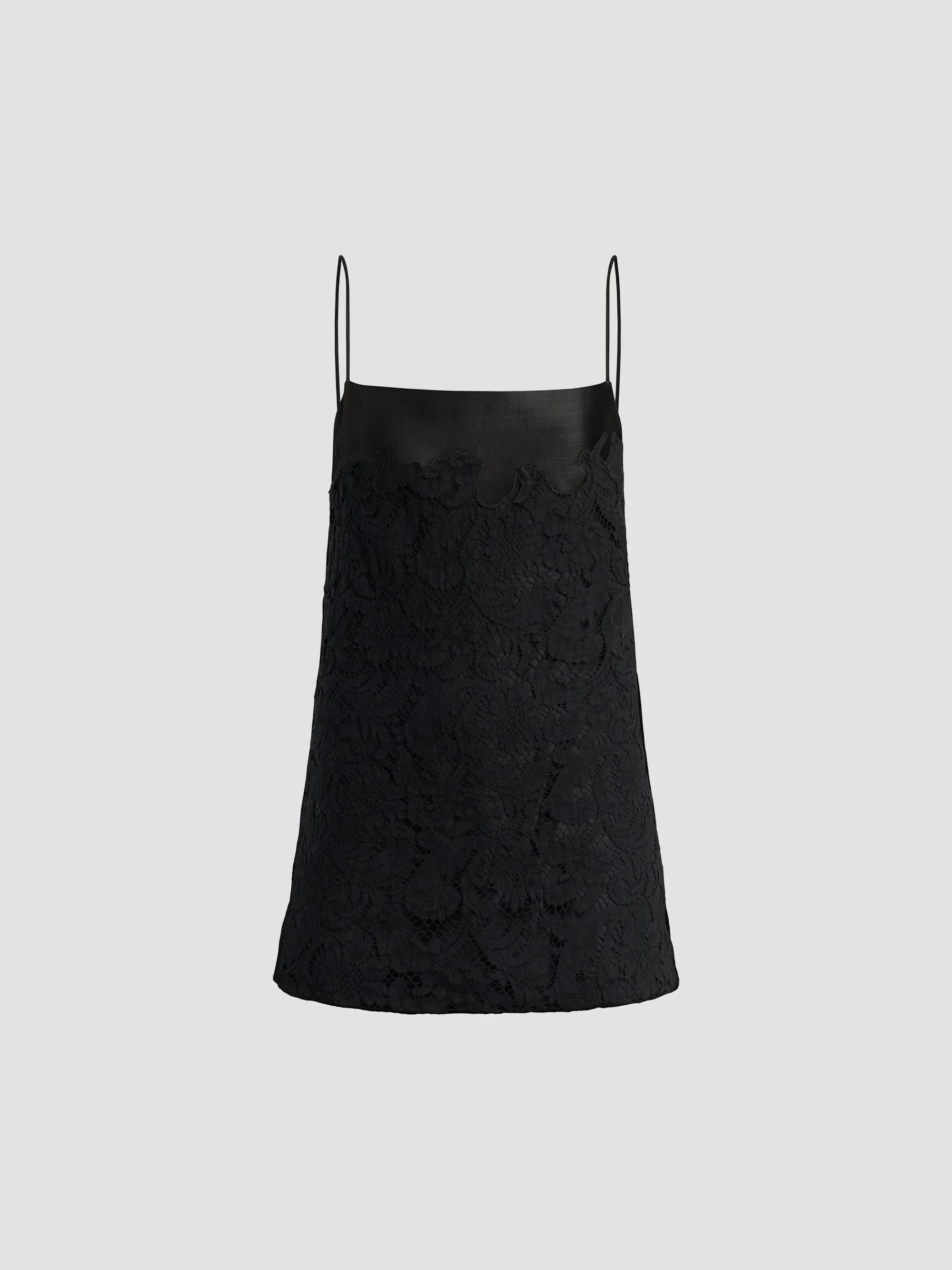 Women's Neema Lace-Silk Camisole - Black - 1